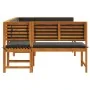5-teiliges Gartenset mit Kissen aus massivem Akazienholz von , Gartenbänke - Ref: Foro24-3329104, Preis: 535,59 €, Rabatt: %