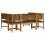 Juego de jardín de 5 piezas con cojines de madera de acacia maciza de , Bancos de jardín - Ref: Foro24-3329104, Precio: 556,3...