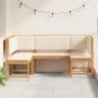 3-teiliges Gartenset mit Kissen aus massivem Akazienholz von , Gartenbänke - Ref: Foro24-3329105, Preis: 459,47 €, Rabatt: %