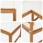 3-teiliges Gartenset mit Kissen aus massivem Akazienholz von , Gartenbänke - Ref: Foro24-3329105, Preis: 459,47 €, Rabatt: %