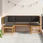 3-teiliges Gartenset mit Kissen aus Akazienholz von , Gartenbänke - Ref: Foro24-3329106, Preis: 459,38 €, Rabatt: %