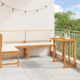 3-Piece Garden Bistro Set with Solid Acacia Wood