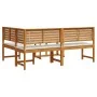 Set de Bistro de Jardín de 3 Piezas con Cojines de Madera Maciza de Acacia de , Bancos de jardín - Ref: Foro24-3329107, Preci...