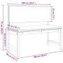 3-teiliges Gartenbistro-Set mit Kissen aus massivem Akazienholz von , Gartenbänke - Ref: Foro24-3329107, Preis: 447,66 €, Rab...