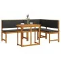 3-Piece Garden Bistro Set with Acacia Wood Cushions by , garden benches - Ref: Foro24-3329108, Price: 447,55 €, Discount: %