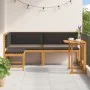 Juego de Bistro de Jardín de 3 Piezas con Cojines de Madera de Acacia de , Bancos de jardín - Ref: Foro24-3329108, Precio: 44...