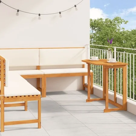 4-Piece Garden Dining Set with Acacia Wood Cushions | Foro24.es | Tu tienda online para hogar, jardín y más Foro24.es