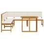 4-Piece Garden Dining Set with Acacia Wood Cushions | Foro24.es | Tu tienda online para hogar, jardín y más Foro24.es