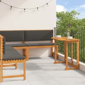 4-Piece Garden Dining Set with Solid Acacia Wood