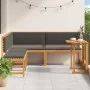 4-teiliges Garten-Esszimmerset mit Kissen aus massivem Akazienholz von , Gartenbänke - Ref: Foro24-3329110, Preis: 568,76 €, ...
