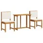 Conjunto Bistro de Jardín de 3 Piezas con Cojines de Madera Sólida de Acacia de , Mesas de jardín - Ref: Foro24-3329111, Prec...