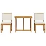 Conjunto Bistro de Jardín de 3 Piezas con Cojines de Madera Sólida de Acacia de , Mesas de jardín - Ref: Foro24-3329111, Prec...