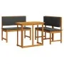 4-teiliges Garten-Esszimmerset mit Kissen aus massivem Akazienholz von , Gartentische - Ref: Foro24-3329114, Preis: 341,39 €,...