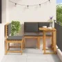 4-teiliges Garten-Esszimmerset mit Kissen aus massivem Akazienholz von , Gartentische - Ref: Foro24-3329114, Preis: 341,39 €,...