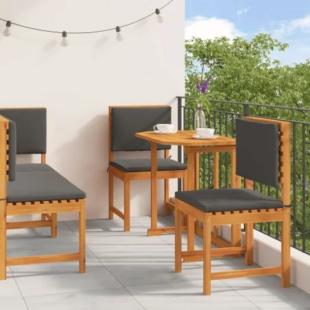 Set de Comedor de Jardín de 5 Piezas con Cojines de Madera de Acacia de , Mesas de jardín - Ref: Foro24-3329116, Precio: 453,...