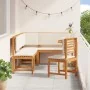 Conjunto de comedor de jardín de 6 piezas con cojines de madera maciza de acacia de , Mesas de jardín - Ref: Foro24-3329117, ...