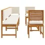 Conjunto de comedor de jardín de 6 piezas con cojines de madera maciza de acacia de , Mesas de jardín - Ref: Foro24-3329117, ...