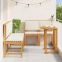 5-Piece Garden Dining Set with Solid Acacia Wood Cushions | Foro24.es | Tu tienda online para hogar, jardín y más Foro24.es
