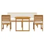 5-Piece Garden Dining Set with Solid Acacia Wood Cushions | Foro24.es | Tu tienda online para hogar, jardín y más Foro24.es
