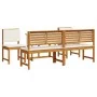 5-Piece Garden Dining Set with Solid Acacia Wood Cushions | Foro24.es | Tu tienda online para hogar, jardín y más Foro24.es