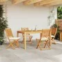 Klappbare Gartenstühle mit weißem Kissen 4 Stück aus massivem Akazienholz | Foro24.es | Tu tienda online para hogar, jardín y más Foro24.es