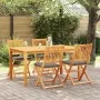 4-piece Folding Garden Chairs with Cushion in Solid Acacia Wood | Foro24.es | Tu tienda online para hogar, jardín y más Foro24.es
