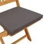 4-piece Folding Garden Chairs with Cushion in Solid Acacia Wood | Foro24.es | Tu tienda online para hogar, jardín y más Foro24.es