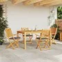 Klappbare Gartenstühle mit grauem Kissen 4 Stück aus massivem Akazienholz | Foro24.es | Tu tienda online para hogar, jardín y más Foro24.es
