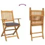 Klappbare Gartenstühle mit grauem Kissen 4 Stück aus massivem Akazienholz | Foro24.es | Tu tienda online para hogar, jardín y más Foro24.es