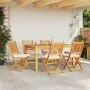 Klappbare Gartenstühle mit weißem Kissen 6 Stück aus massivem Akazienholz | Foro24.es | Tu tienda online para hogar, jardín y más Foro24.es
