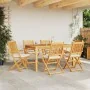 Klappbare Gartenstühle mit weißem Kissen 6 Stück massives Akazienholz | Foro24.es | Tu tienda online para hogar, jardín y más Foro24.es