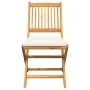 Folding Garden Chairs with White Cushion 6pcs Solid Acacia Wood | Foro24.es | Tu tienda online para hogar, jardín y más Foro24.es
