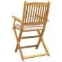 Folding Garden Chairs with White Cushion 6pcs Solid Acacia Wood | Foro24.es | Tu tienda online para hogar, jardín y más Foro24.es