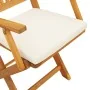 Klappbare Gartenstühle mit weißem Kissen 6 Stück massives Akazienholz | Foro24.es | Tu tienda online para hogar, jardín y más Foro24.es
