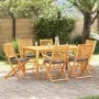 Sillas de Jardín Plegables con Cojín Gris 6pcs de Madera Sólida de Acacia de , Sillas de jardín - Ref: Foro24-3329128, Precio...