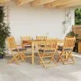 Sillas de Jardín Plegables con Cojín Gris 6pcs de Madera Sólida de Acacia de , Sillas de jardín - Ref: Foro24-3329128, Precio...