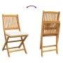 Folding garden chairs with white cushion 8 pieces made of solid acacia wood | Foro24.es | Tu tienda online para hogar, jardín y más Foro24.es