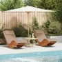 Solar-Sonnenliege 2er-Set Taupe massives Akazienholz Standard von , Gartenstühle - Ref: Foro24-3329137, Preis: 351,47 €, Raba...