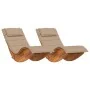 Solar-Sonnenliege 2er-Set Taupe massives Akazienholz Standard von , Gartenstühle - Ref: Foro24-3329137, Preis: 351,47 €, Raba...