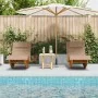 Solar-Sonnenliege 2er-Set Taupe massives Akazienholz Standard von , Gartenstühle - Ref: Foro24-3329137, Preis: 351,47 €, Raba...