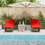 Sonnenliege 2er-Set aus rotem Holz und Standard-Faltstoff von , Gartenstühle - Ref: Foro24-3329138, Preis: 287,53 €, Rabatt: %