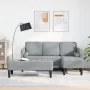 2-Piece Sofa Set with Light Grey Fabric Cushions | Foro24.es | Tu tienda online para hogar, jardín y más Foro24.es
