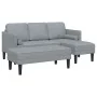 2-Piece Sofa Set with Light Grey Fabric Cushions | Foro24.es | Tu tienda online para hogar, jardín y más Foro24.es