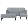 2-Piece Sofa Set with Light Grey Fabric Cushions | Foro24.es | Tu tienda online para hogar, jardín y más Foro24.es