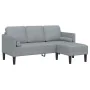 Juego de Sofá de 2 Piezas con Cojines de Tela Gris Claro de , Sofás - Ref: Foro24-3329252, Precio: 324,49 €, Descuento: %