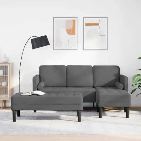 L-förmiges Sofa 2er-Set Dunkelgraues Polyester | Foro24.es | Tu tienda online para hogar, jardín y más Foro24.es