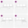 L-shaped sofa Set of 2 Dark gray Polyester | Foro24.es | Tu tienda online para hogar, jardín y más Foro24.es