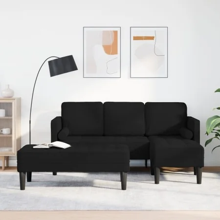 2-Piece Sofa Set with Black Fabric Cushions | Foro24.es | Tu tienda online para hogar, jardín y más Foro24.es
