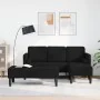 Juego de Sofá de 2 Piezas con Cojines Tela Negra de , Sofás - Ref: Foro24-3329254, Precio: 347,22 €, Descuento: %