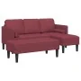 2-Piece Sofa Set with Cushions in Wine Red Fabric | Foro24.es | Tu tienda online para hogar, jardín y más Foro24.es